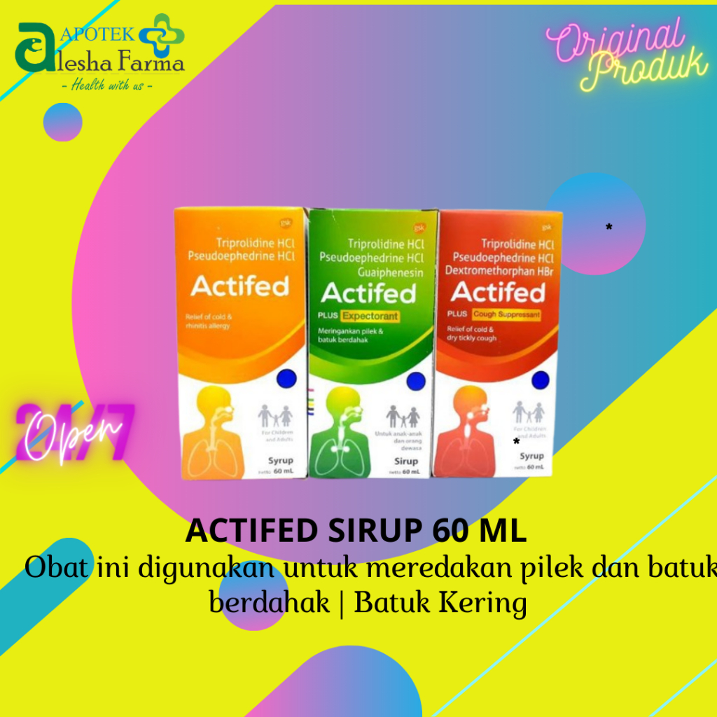 ❤Alesha❤ Actifed Merah | Actifed Hijau | Actifed Kuning | Actifed Flu dan Batuk