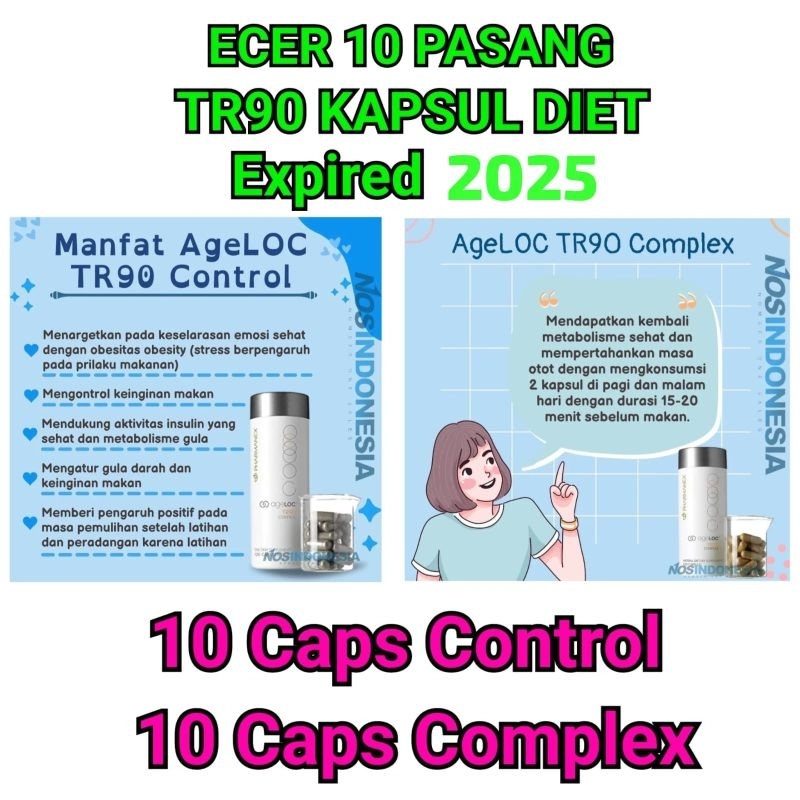 ECER 10 PASANG CONTROL COMPLEX TR90  TR  90 TWS KAPSUL DIET