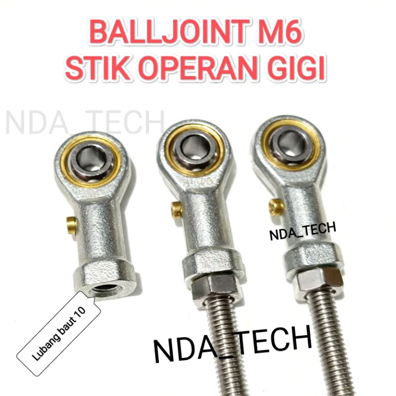 STUT BEARING M6 BALLJOINT TIANG OPERAN GIGI BAUT 10 STUT BALL JOINT STUT BEARING PENYAMBUNG TIANG OP