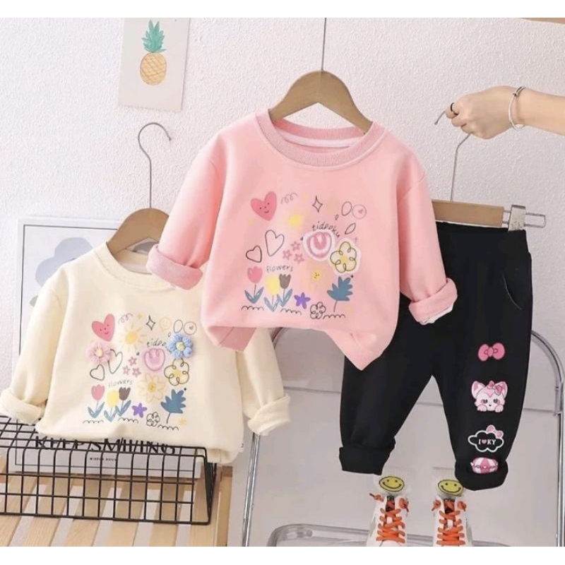 SETELAN ANAK MOTIF KARAKTER BAHAN BABYTERRY//MOTIF HEWAN GJH BAHAN BABYTERRY TERBARU