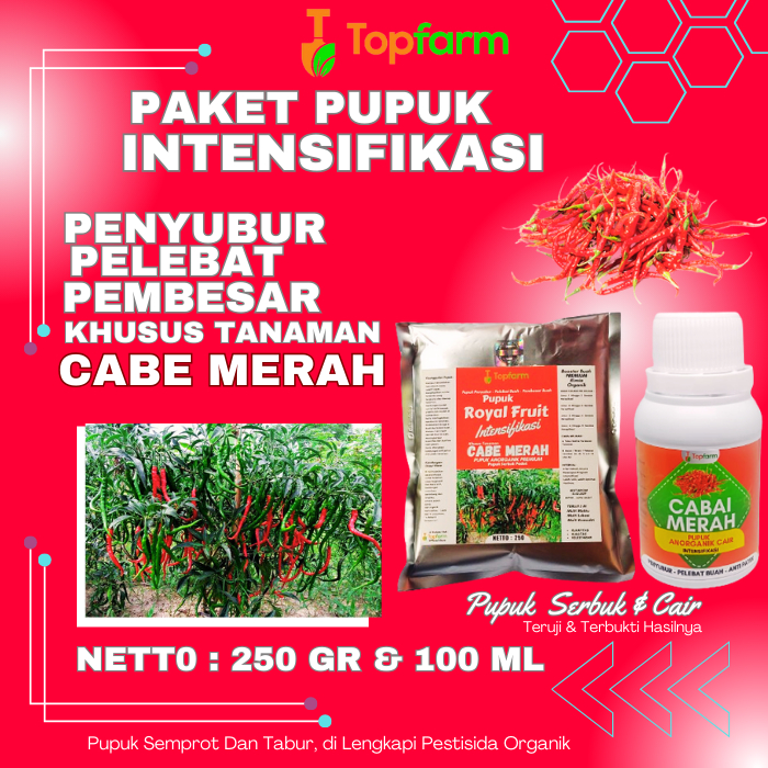 Pupuk Cabe Merah Keriting / Pupuk Cabe Merah / Pupuk Pelebat Buah Cabe Merah / Pupuk Buah Cabe Cepat
