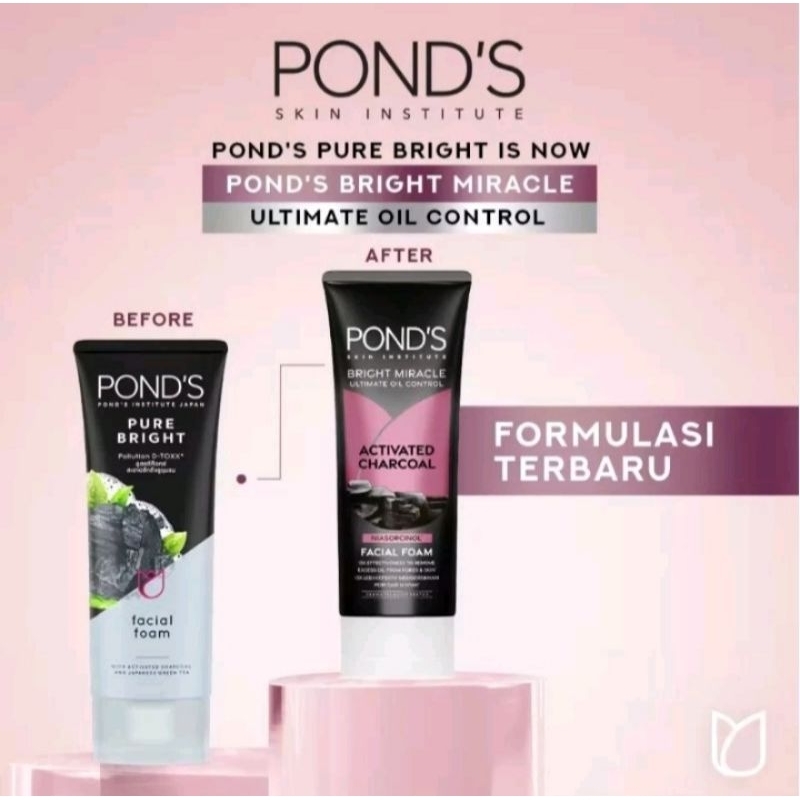 PONDS PURE BRIGHT 100G/ FACIAL FOAM/ PONDS BRIGHT MIRACLE