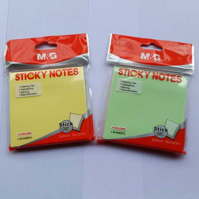 

Sticky Notes Pembatas Memo Polos Ukuran 7,6 x 7,6cm Ukuran Besar