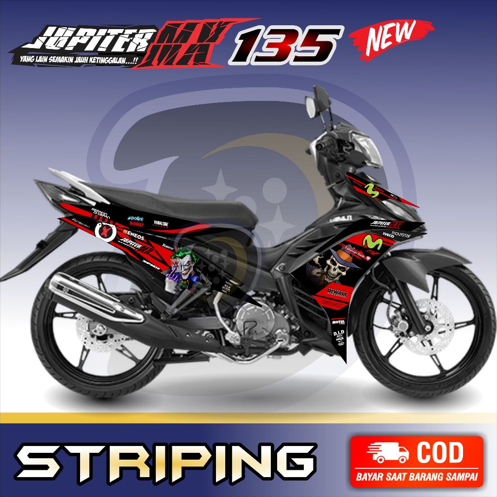 Striping Lis Jupiter Mx 135 New Stiker Motor Jupiter Mx 135 New Joker