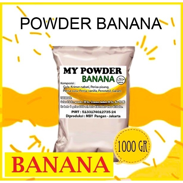 

Powder Rasa Banana- Banana Powder - 1 Kg - Pisang