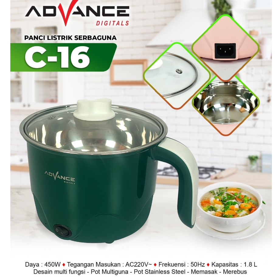 Panci Elektrik Advance C-19 C-310 C-16 / Panci Listrik Multifungsi Advance C19 C310 C16 Serbaguna