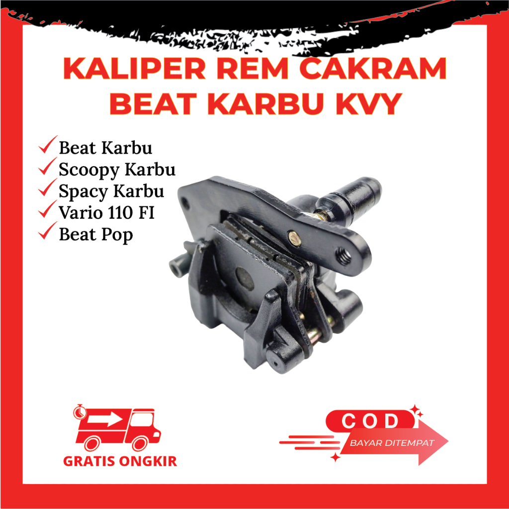 Kaliper Pala Babi Rem Depan Honda Beat Karbu - Scoopy Karbu - Beat Pop - Vario 110 Kode KVY