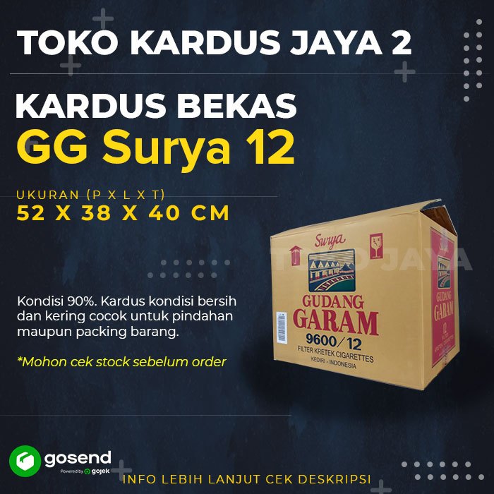

Kardus Bekas Surya 12 Untuk Packing atau Pindahan Rumah