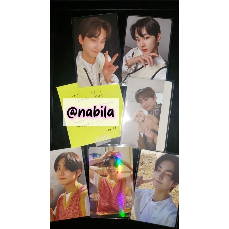 photocard Jungwon Official (satuan/bundle) Jungbon Boneka Dagu Dusk Ver.