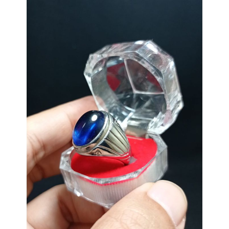 BATU KING BLUE SAFIR ASLI CATAM SIAP PAKAI
