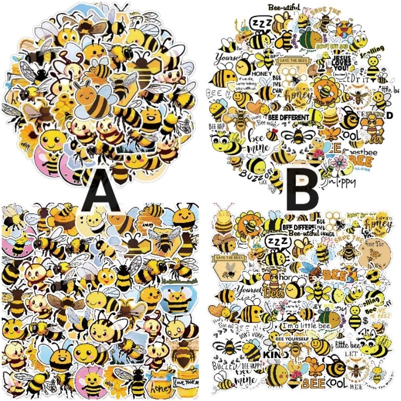 

12pc Stiker Lebah Bee Sticker Deco Scrapbook Journal Studygram DIY Craft Hiasan Dekorasi Jurnal Diary Graffiti