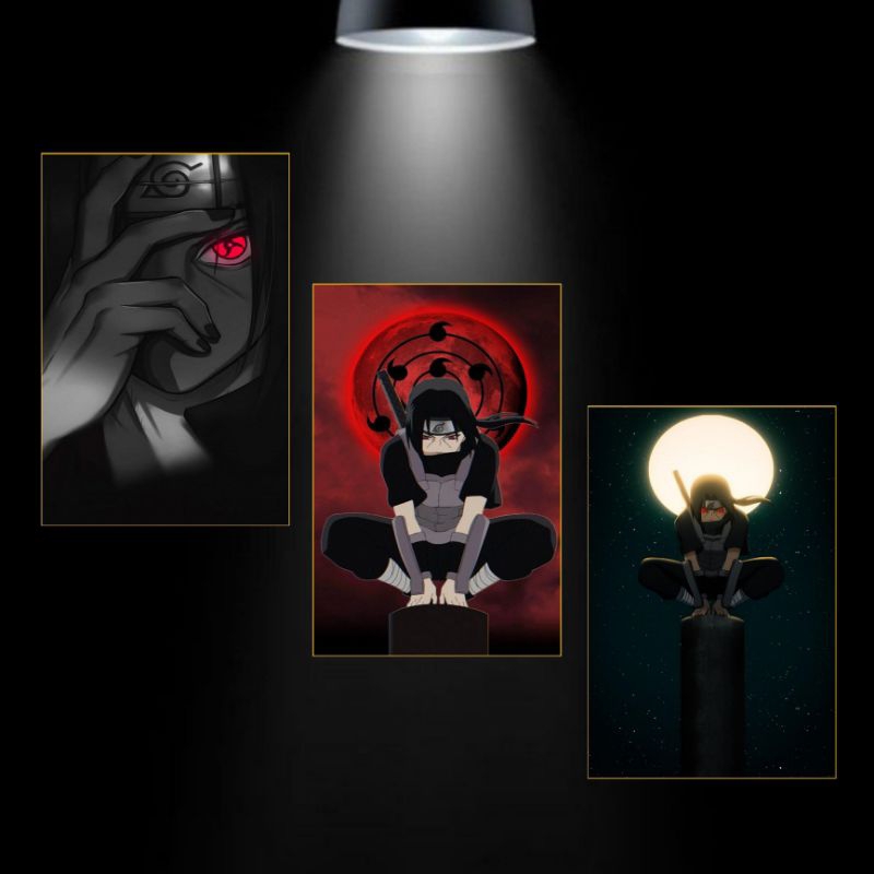 poster anime uchiha Itachi poster kayu hmr 20x30 wall decor