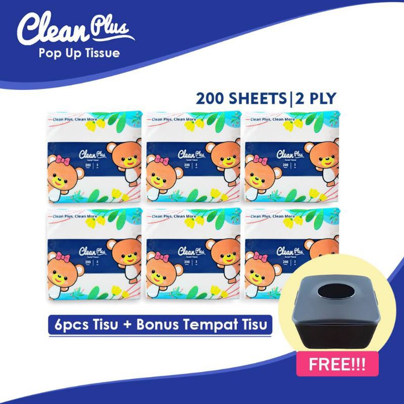 PROMOO  TISU CLEAN PLUS Tissue Pop Up FREE BOX