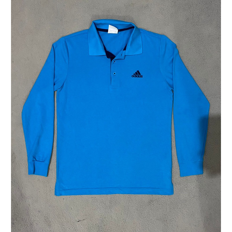 Adidas Long sleeve blue sky polo shirt