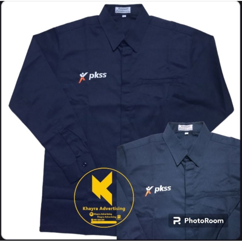 kemeja Pkss Seragam Pkss baju Pkss Navy lengan Panjang