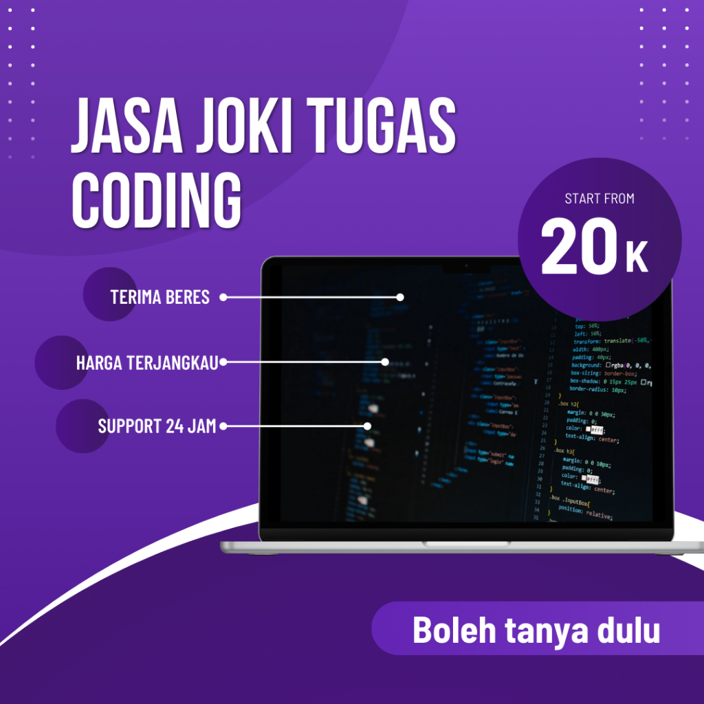 Jasa joki coding | website murah | Tugas Coding Murah