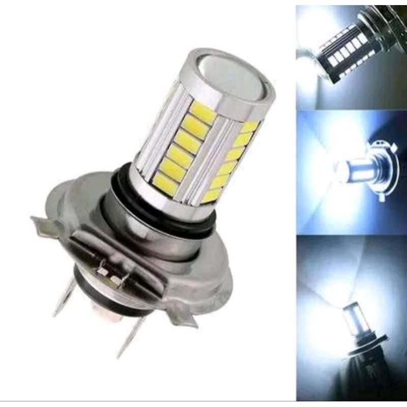 Lampu Bohlam Depan H4 33 LED Warna Putih Vixion