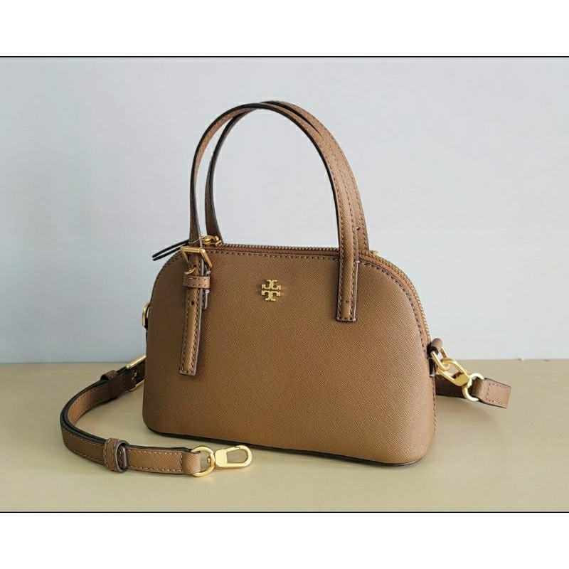 Ready TB Emerson Dome satchel. Lether Safiano Moose. 149694 20x15x8cm