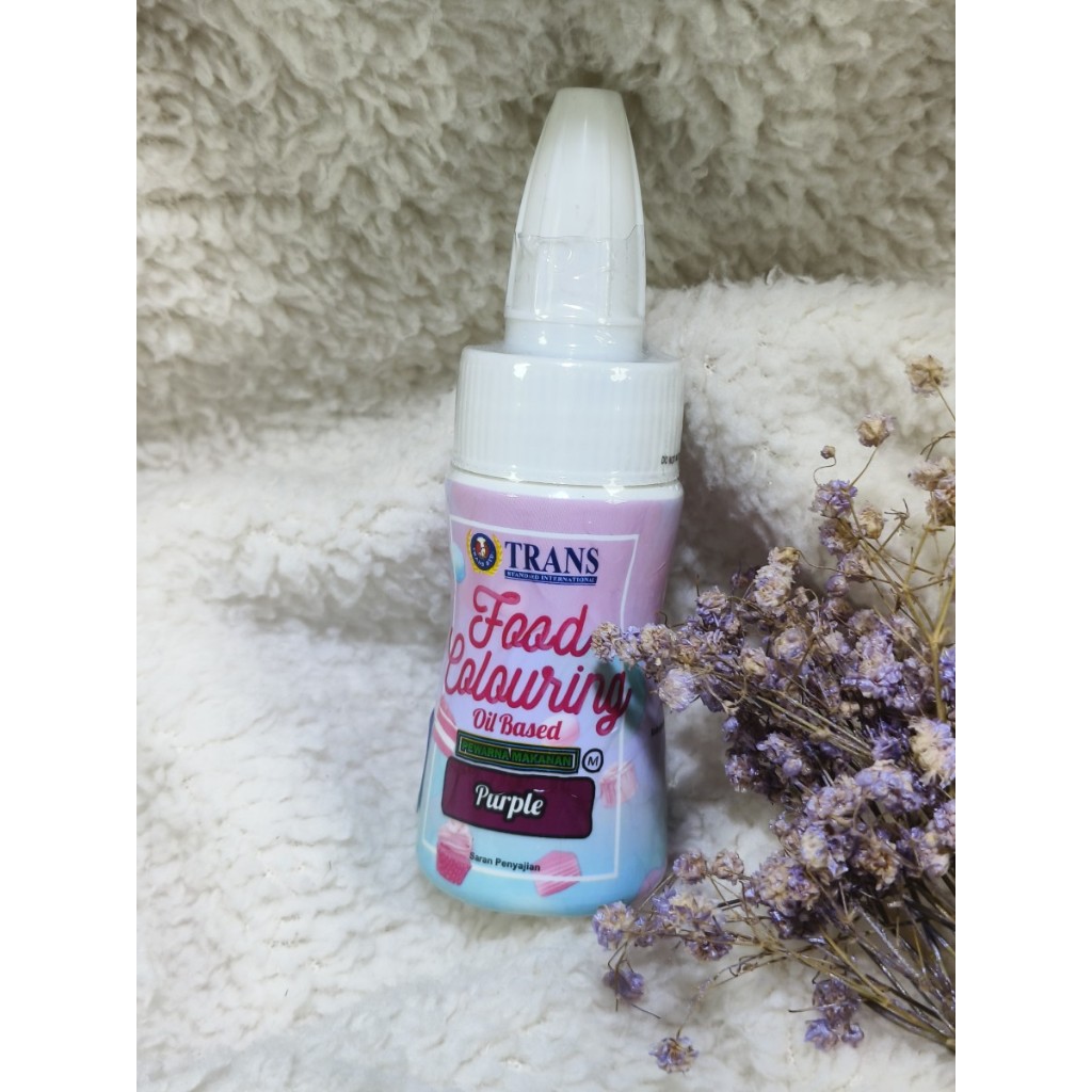 

Food Colouring Oil Based / Pewarna Makanan TRANS 50 gr ( Warna Tua ) - Black