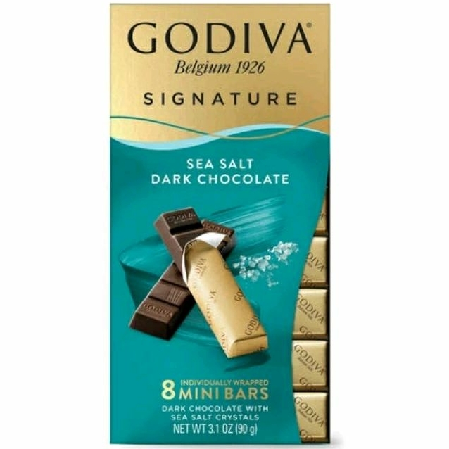 

GODIVA Signature Sea Salt Dark Chocolate 8 Mini Bars 90g