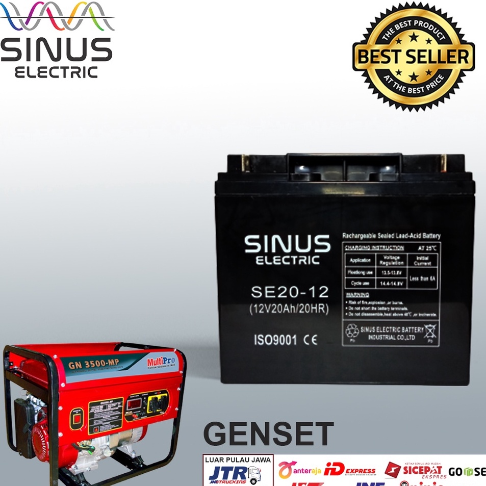 WsH Aki genset 12V 2Ah Aki UPS VRLA SINUS 6DZF2 PALING BAGUS