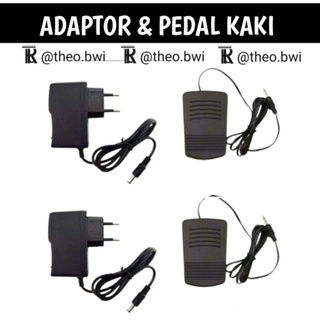 Sparepart Pedal injakan dan Adaptor Mesin jahit mini portable 6v 1,5A // Theo R