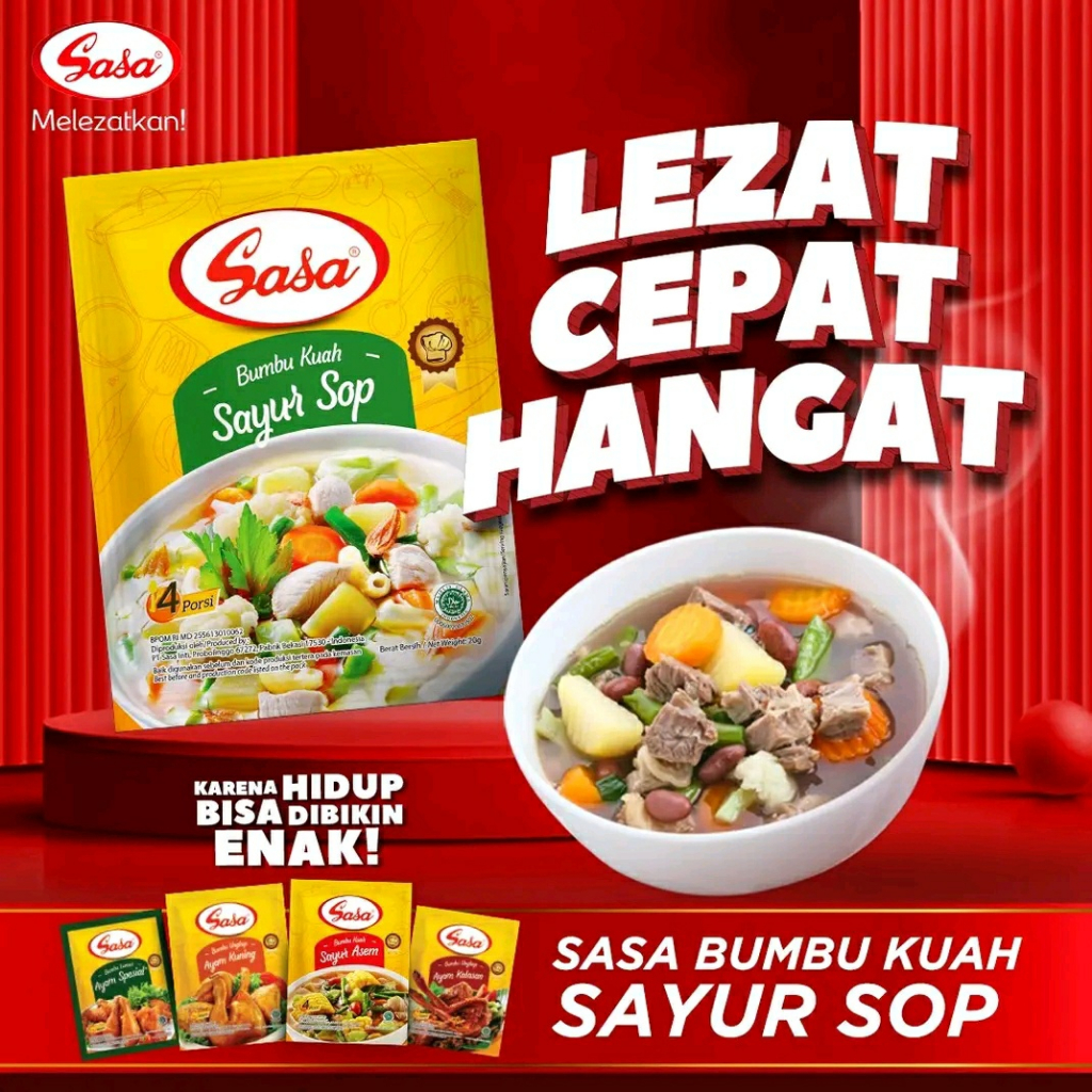 

Sasa Bumbu Kuah Sayur Sop 20gr x 1pcs