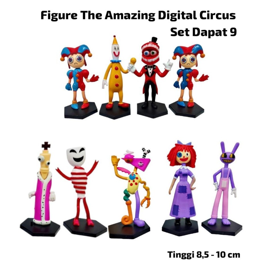 Figure Set Dapat 9 Pomni Jax Zoomble The Amazing Digital Circus Topper Cake