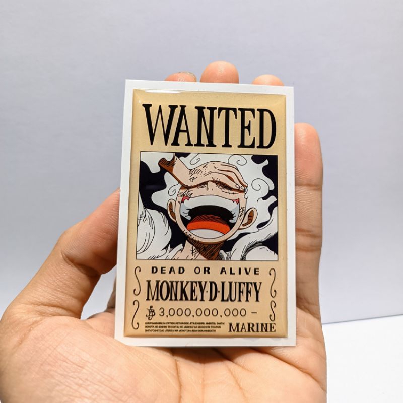 

Luffy bounty emblem sticker timbul resin lentur