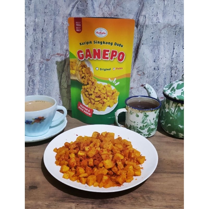 

KRIPIK SINGKONG DADU GANEPO NETTO 250 GRAM RASA PEDAS