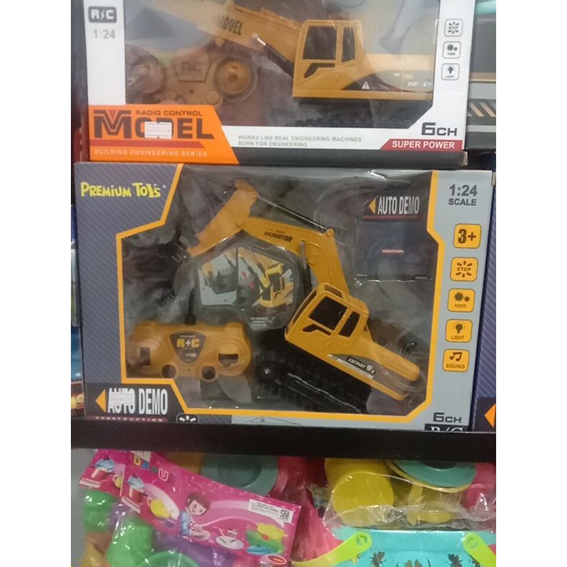 Mainan Anak Cowok RC Remote Control Eksavator Auto Demo