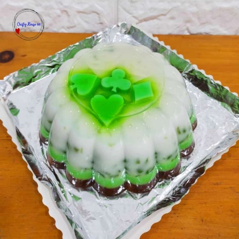 

Pudding Ulang Tahun Cendol, Gula Jawa, Nangka