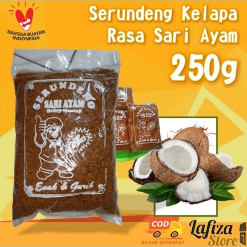 

SERUNDENG KELAPA SARI AYAM 250 GR
