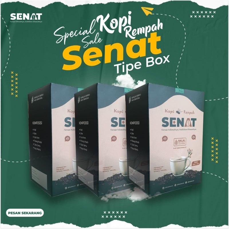 

Paket Triple Kopi Rempah Senat Kopi Bubuk Hitam Kopi Rempah Nusantara Kopi Robusta - Tipe Box 120g