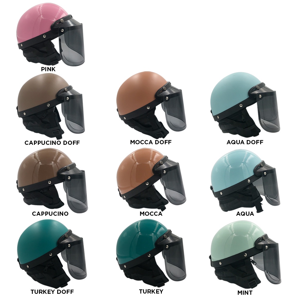 Legacy Helm - Helm Chip Bogo Setengah Warna Pastel