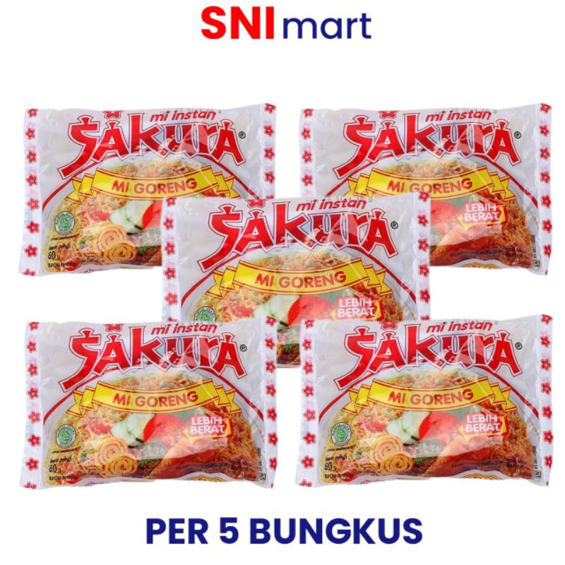 

Mie Instan mie sakura per 5 bungkus