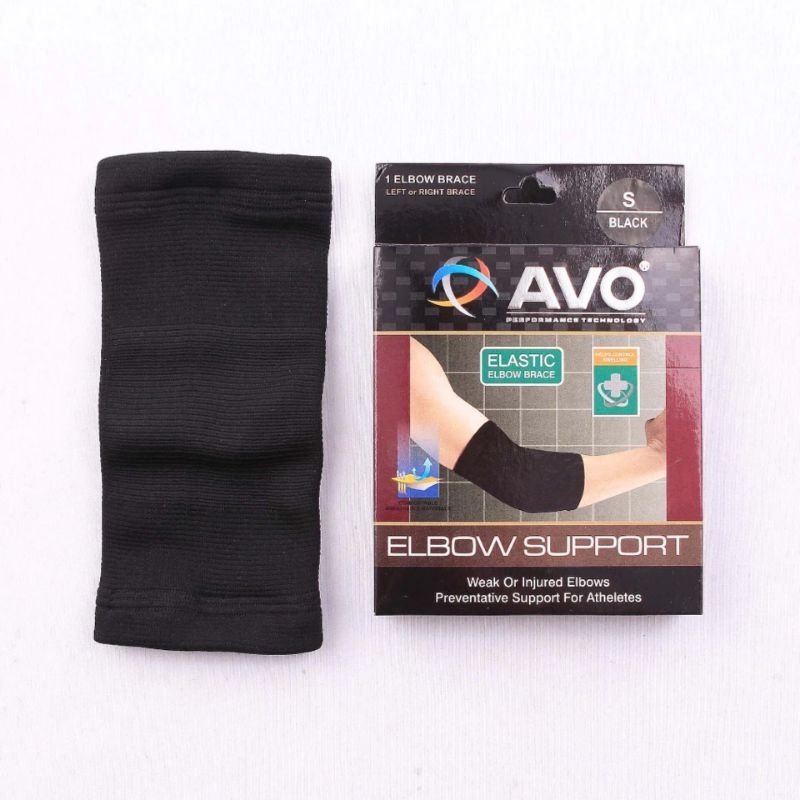 COD Elbow Support Avo Kiper Volly Basket Compression Atlet Deker Pelindung Siku Tangan Dewasa Hitam