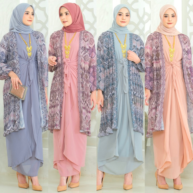 SALSA SET KAFTAN | KAFTAN IKAT PERUT | BAJU KONDANGAN | KAFTAN CERUTI PREMIUM
