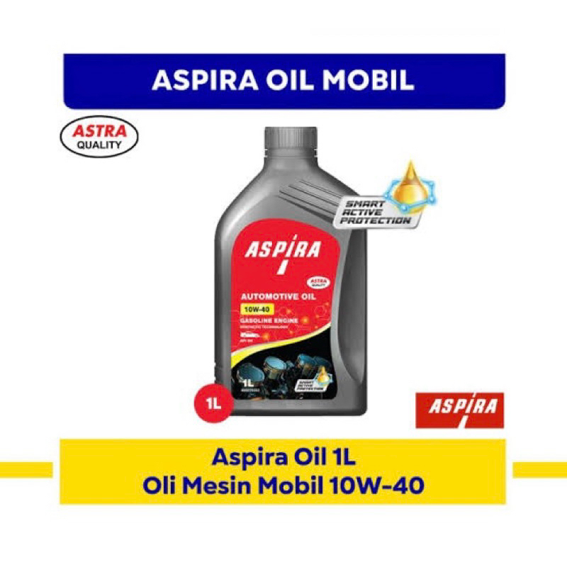 Oli Aspira 10W-40 Untuk Mobil Mesin Bensin | 1 Liter