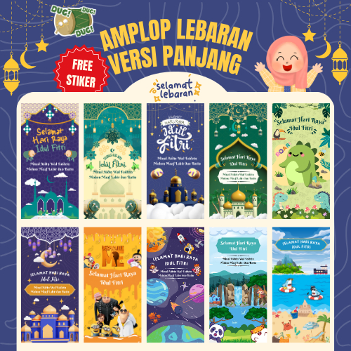 

AMPLOP LEBARAN VERSI PANJANG ISI 10 PCS FREE STICKER MURAH EDISI 2 | LIMITED EDITION 2025