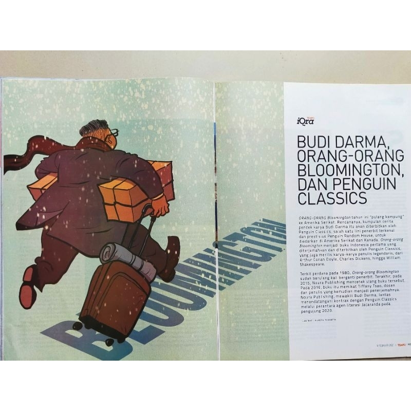 Majalah Tempo 8 Februari 2021 - iQra : Budi Darma, Orang-orang Bloomington dan Penguin Classics