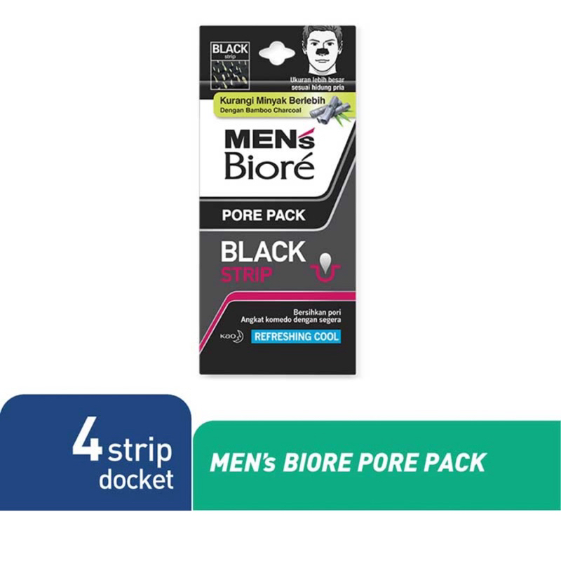 Biore Cleansing Strips Pore Pack Black 4 pcs pore men