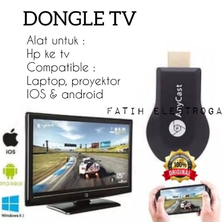 ANYCAST DONGLE SCREEN MIRRORING HP KE TV LEDLCD ALAT UNTUK MENYAMBUNGKAN MENGHUBUNGKAN SEBAGAI PENYA