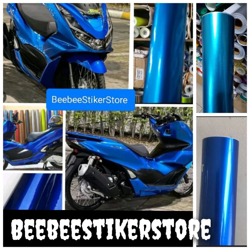 setiker sekotoet motor biru candy stiker skotlet biru candy sticker sekotlet motor biru candy