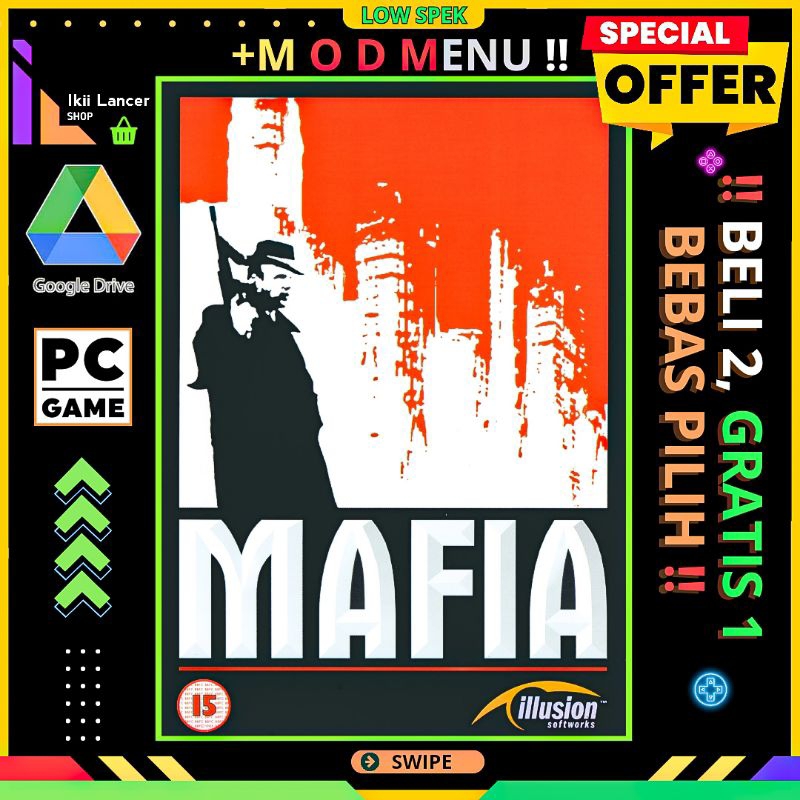 Mafia 1: The City of Lost Heaven - PC LAPTOP GAMES - CARA INSTALL MUDAH