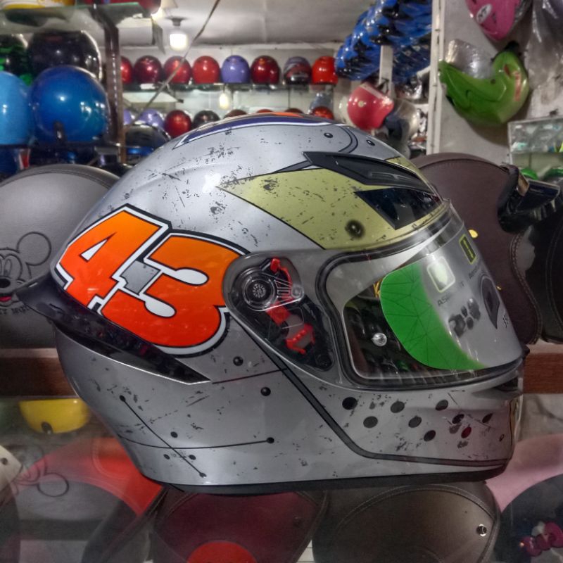HELM AGV K1 GRAPICH - JACK MILLER PHILLIP ISLAND 2019 - GREY || AGV K1 ORIGINAL || HELM AGV FULL FAC