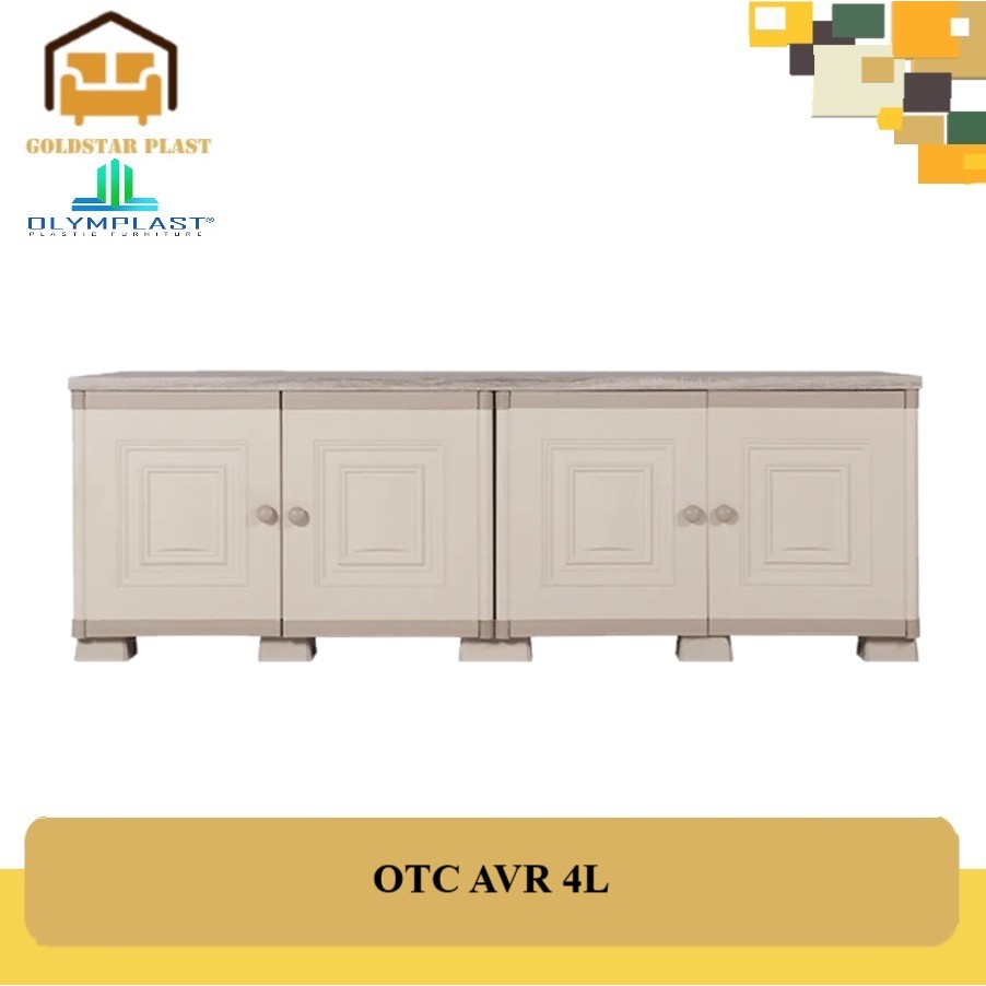 Olymplast Meja TV Plastik/ Rak TV Serbaguna / Buffet TV / OTC AVR 4P
