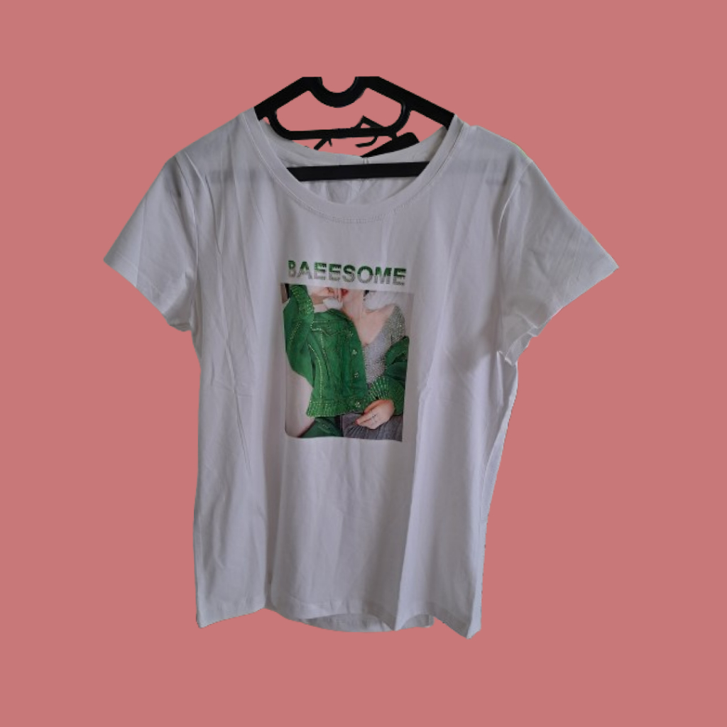 READY kaos import bangkok premium putih baeesome olly beauty