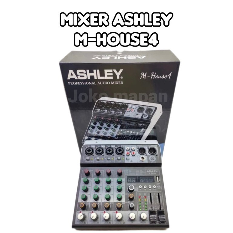 Mixer Ashley M-House4 Mixer Audio M House 4 Usb Bluetooth 4 Channel Original Ashley