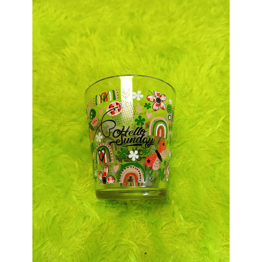 GROSINDO GELAS SET KACA 200ML / GELAS KACA SET 6PCS / CANGKIR SET MOTIF OISHI